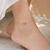 (Pair) Pink Clover Silver Anklet - Rose Gold