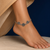 (Pair) Hansika Oxidised Silver Anklet