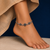 (Pair) Pushpavati Oxidised Silver Anklet