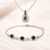 Emerald Charm Pendant & Bracelet Combo