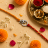 Om & Ganesha Grace Silver Rakhi
