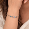 92.5 Sterling Silver Blue Flutter Bracelet