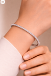 92.5 Sterling Silver Elastic Tennis Bracelet