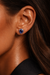 92.5 Silver Blue Wave Studs