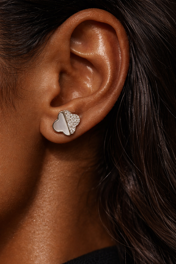 925 Sterling Silver Ocean's Radiance Studs.