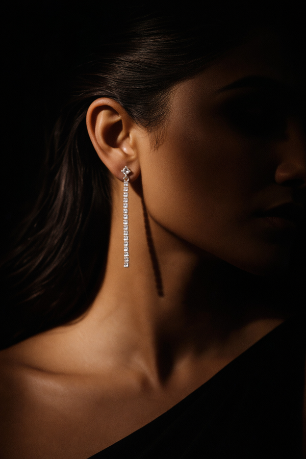 Classic Shine Silver Drop Earrings