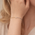 925 Sterling Silver Dual Tone Pearl Charm Bracelet