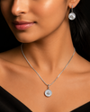 925 Silver Pearl Circle Set
