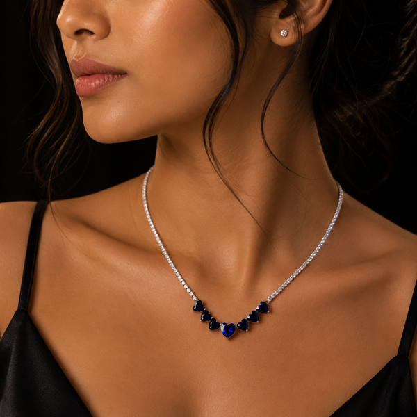 925 Silver Blue Heart Charm