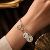 92.5 Sterling Silver Love Loop Charm Bracelet