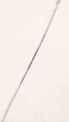 92.5 Sterling Silver Purple Glow Tennis Bracelet