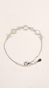 92.5 Sterling Silver Pearl Spark Link Bracelet