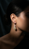 Yellow Spark Drop Silver Earrings