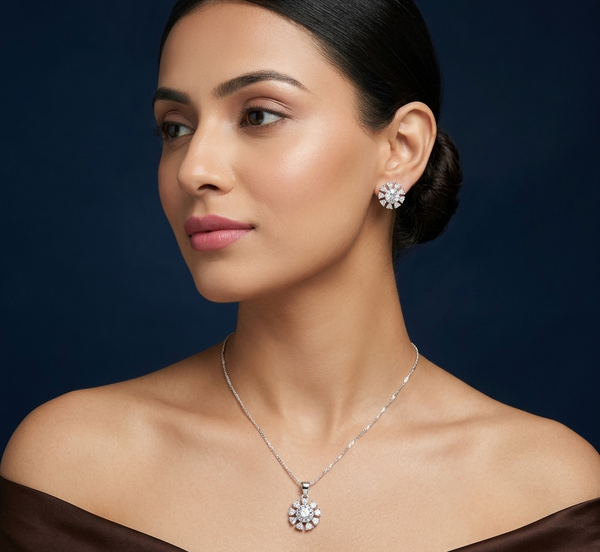 925 Silver Snow Glow Set