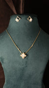 Elegant Silver-Tone Pendant Set