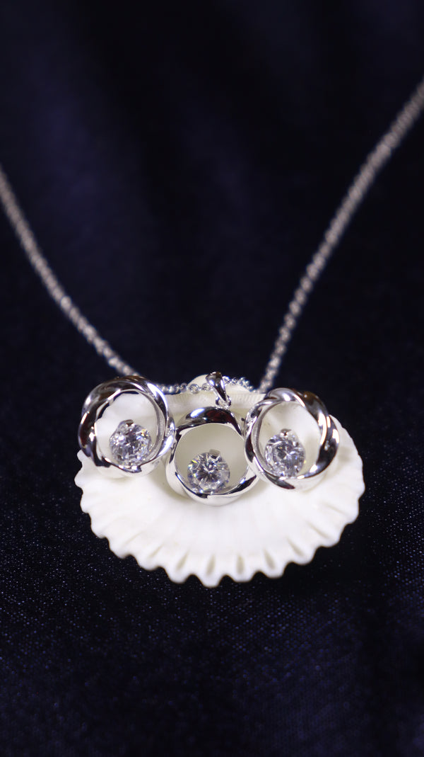Twirl Glow 925 Sterling Silver Pendant Set.