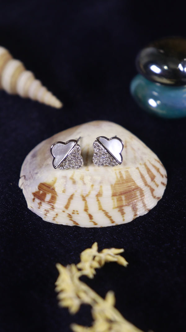 925 Sterling Silver Ocean's Radiance Studs.