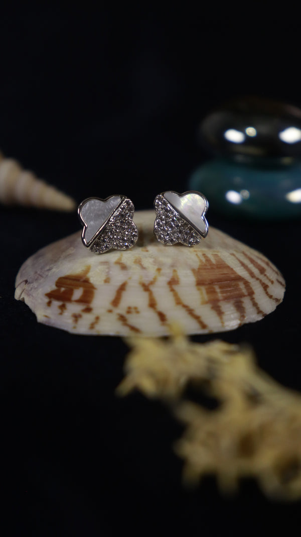 925 Sterling Silver Ocean's Radiance Studs.