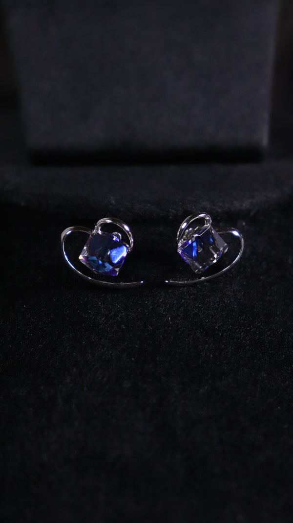 925 Sterling Silver Midnight Heart Pendant Set.