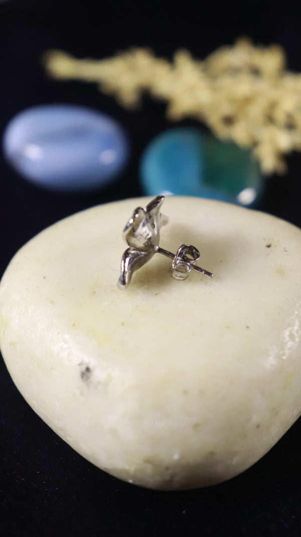 925 Sterling Silver Petal Studs.