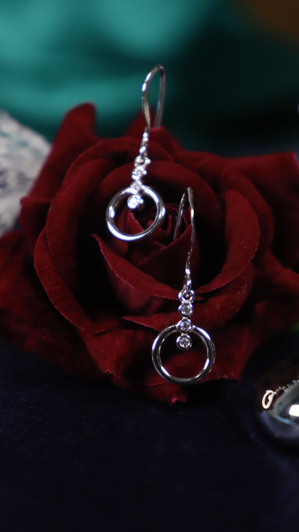 925 Sterling Silver Orbit of Sparkle Earrings.