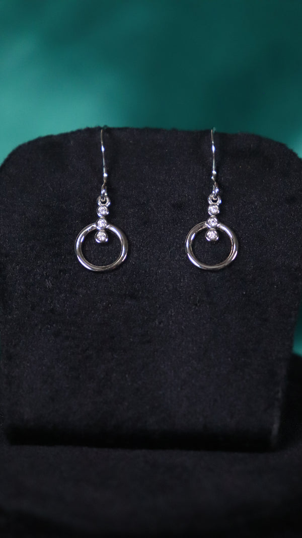 925 Sterling Silver Orbit of Sparkle Earrings.