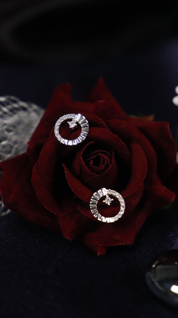 925 Sterling Silver Astral Arc Studs.