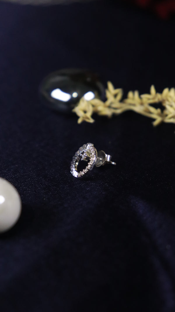 925 Sterling Silver Astral Arc Studs.