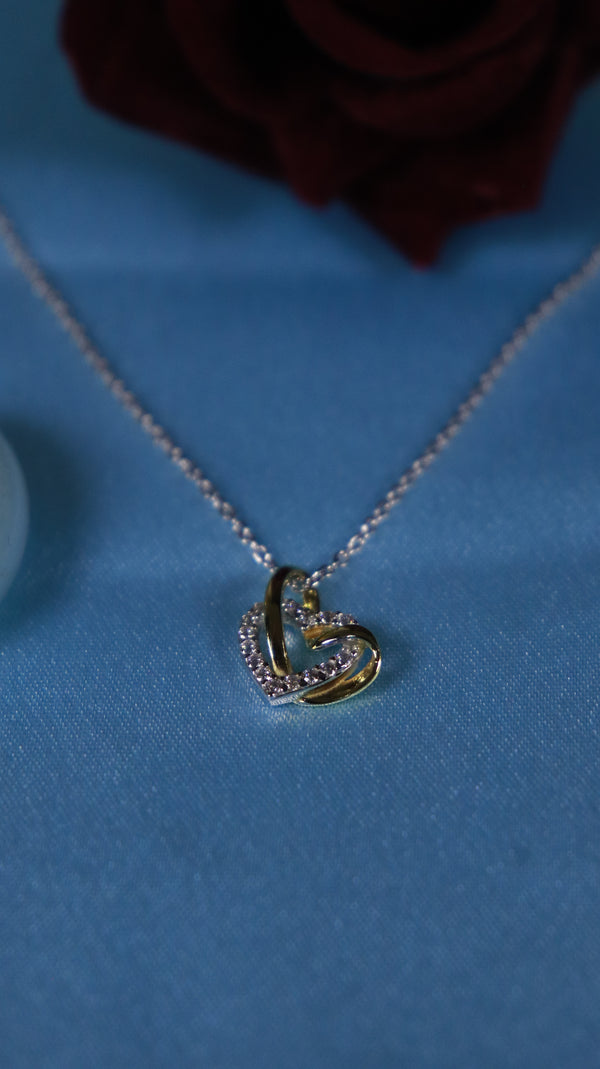 925 Sterling Silver Two Souls One Heart Pendant.