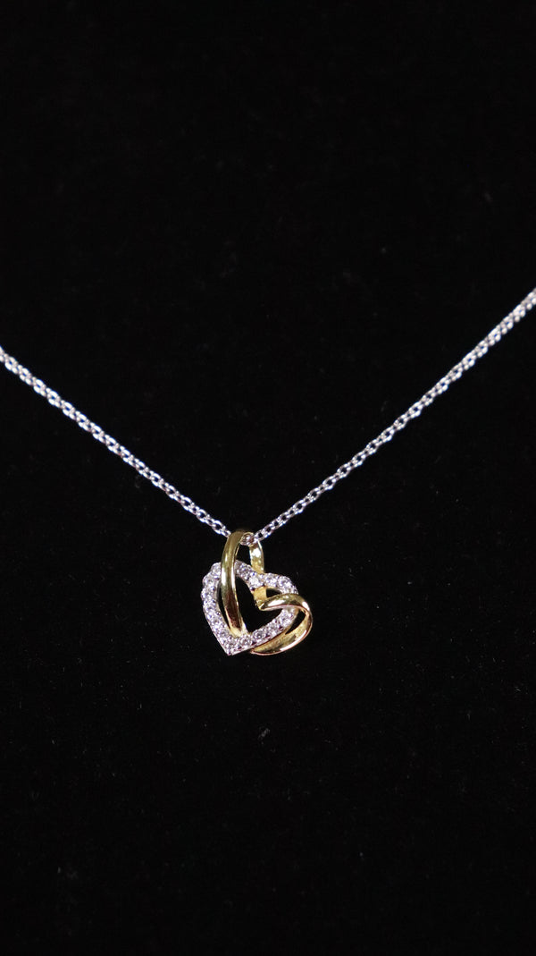 925 Sterling Silver Two Souls One Heart Pendant.