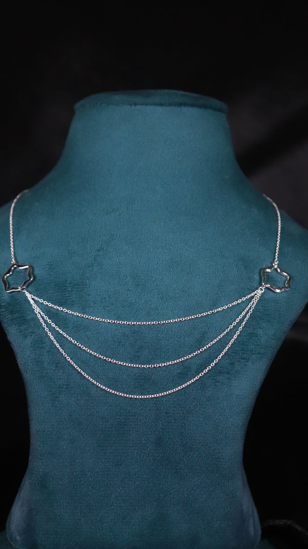 925 Sterling Silver Twinkling Star Layered Pendant.