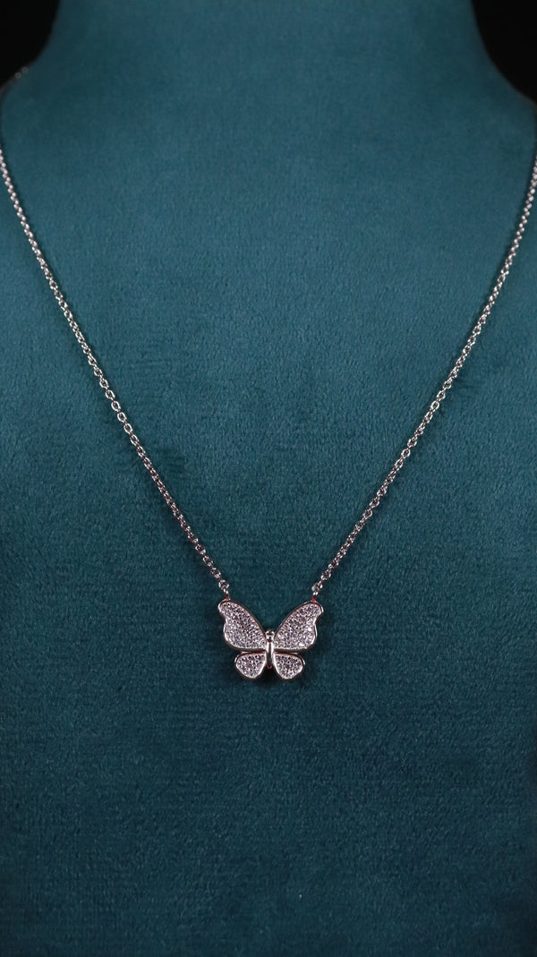 925 Sterling Silver wing Butterfly Pendant