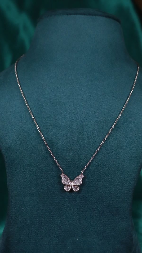 925 Sterling Silver wing Butterfly Pendant