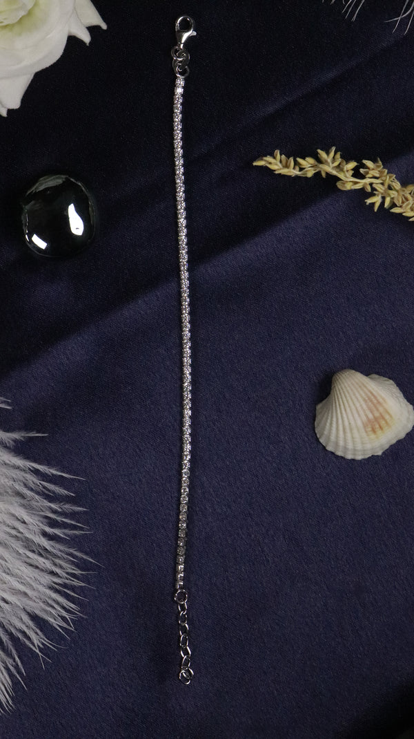 925 Sterling Silver Sparkline Tennis Bracelet