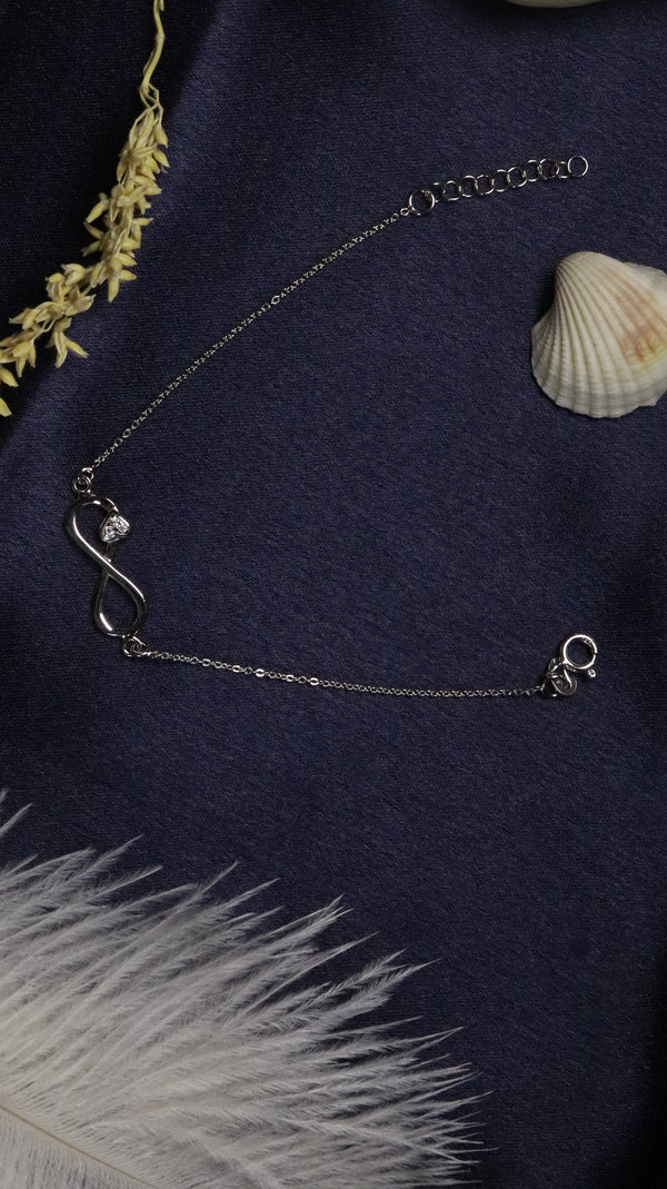 925 Sterling Silver Forever You & Me Bracelet