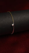 925 Sterling Silver Dual Tone Pearl Charm Bracelet