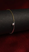 925 Sterling Silver Dual Tone Pearl Charm Bracelet