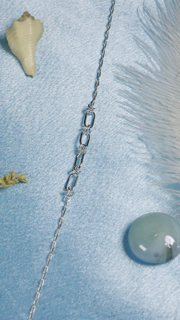 925 Sterling Silver Link Vibe Anklet