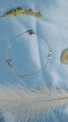 925 Sterling Silver Evil Eye Infinity Anklet
