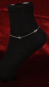 925 Sterling Silver Evil Eye Infinity Anklet