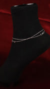 Double Layer Infinity Anklet in 925 Silver