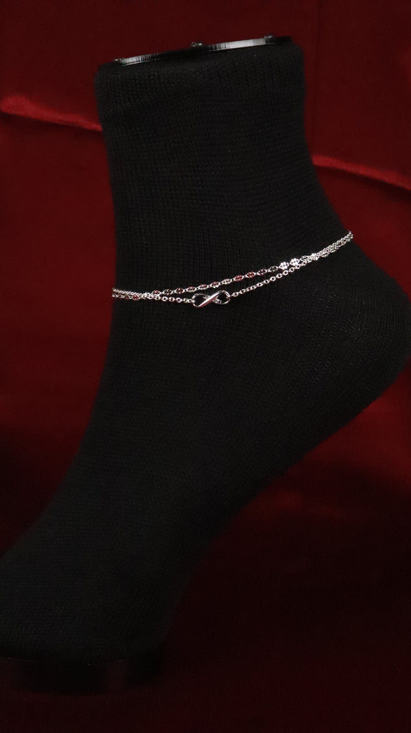 Infinity Anklet in Sterling Silver – The Gift of Forever