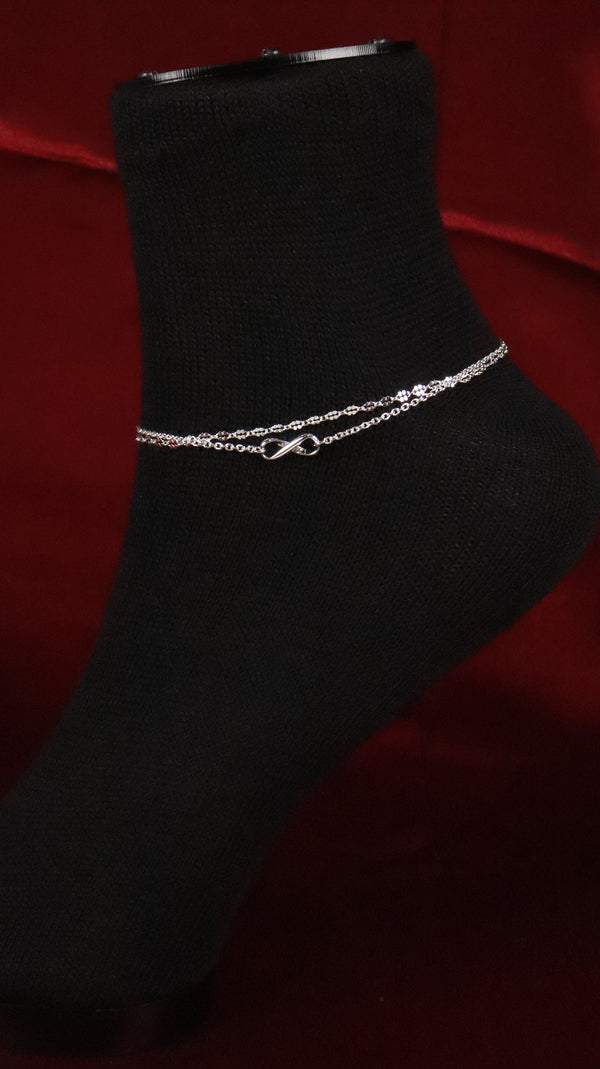Infinity Anklet in Sterling Silver – The Gift of Forever