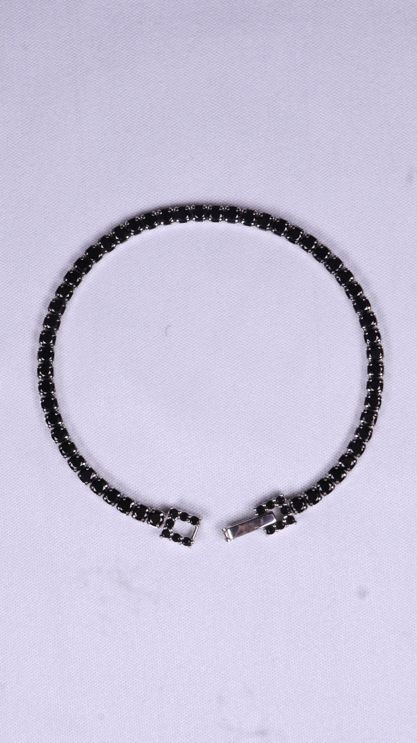 925 Sterling Silver Midnight Tennis Bracelet