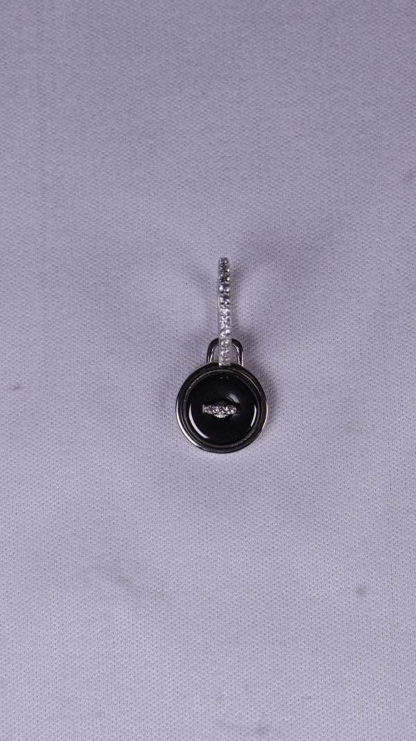 925 Sterling Silver Classic Black Earring