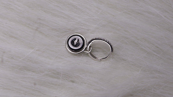 925 Sterling Silver Classic Black Earring