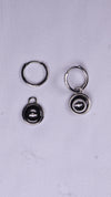 925 Sterling Silver Classic Black Earring