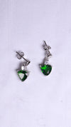 925 Sterling Silver Emerald Green Love Droplets