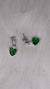 925 Sterling Silver Emerald Green Love Droplets
