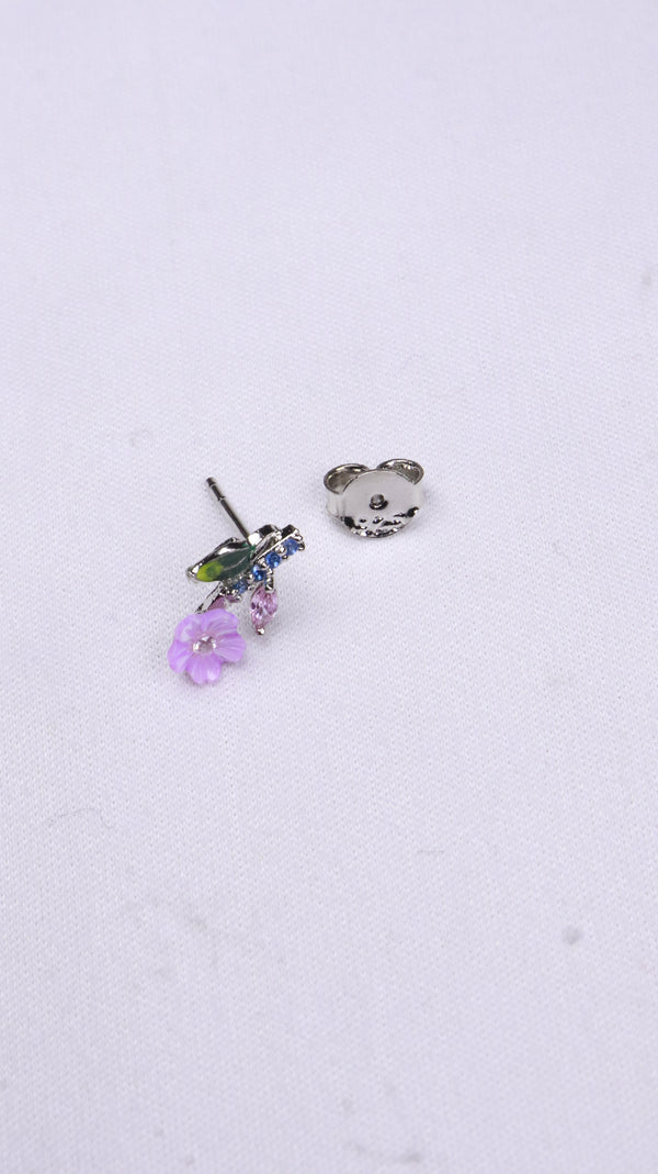 925 Sterling Silver Lilac Petal Studs.